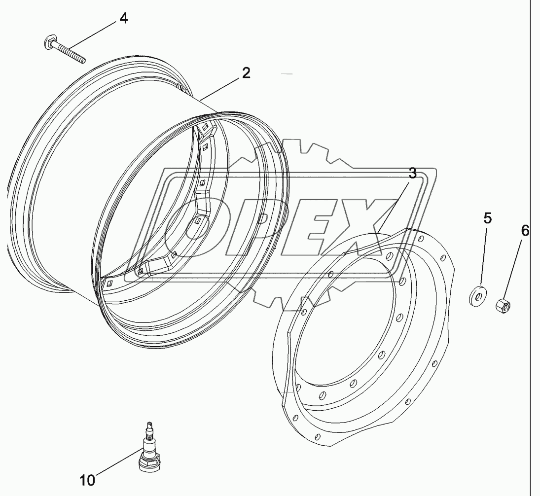 FRONT WHEELS - MFD, 12 BOLT HUB