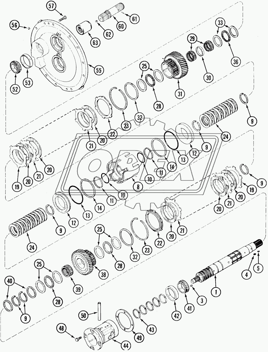 SPEED TRANSMISSION - INPUT SHAFT WITHOUT CREEP SPEED