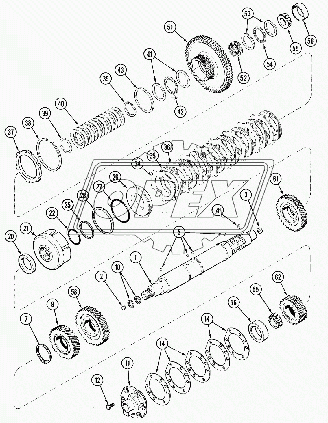 SPEED TRANSMISSION - COUNTERSHAFT WITH CREEP SPEED