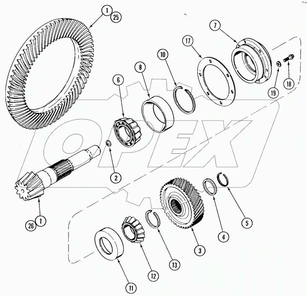 TRANSMISSION - PINION SHAFT AND GEARS
