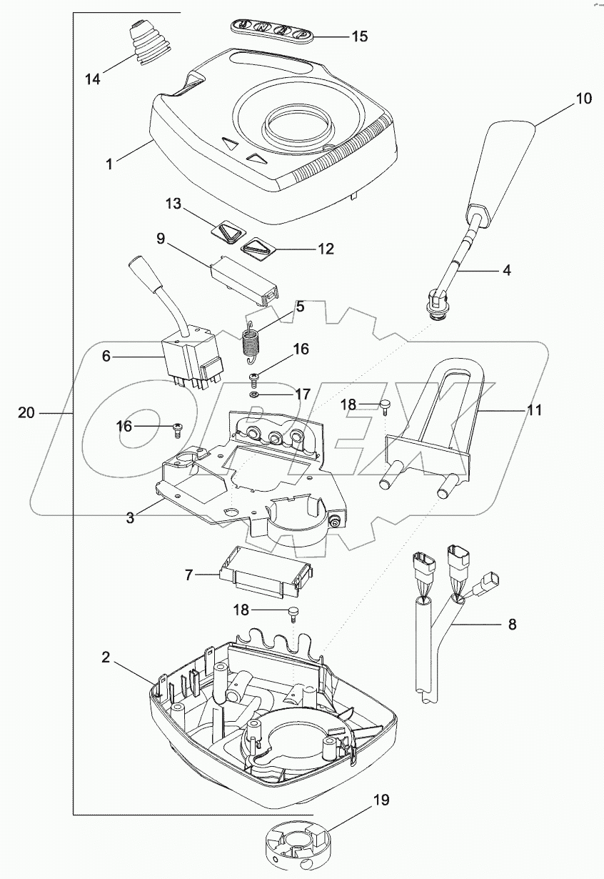 LEVER ASSEMBLY - TRANSMISSION CONTROL