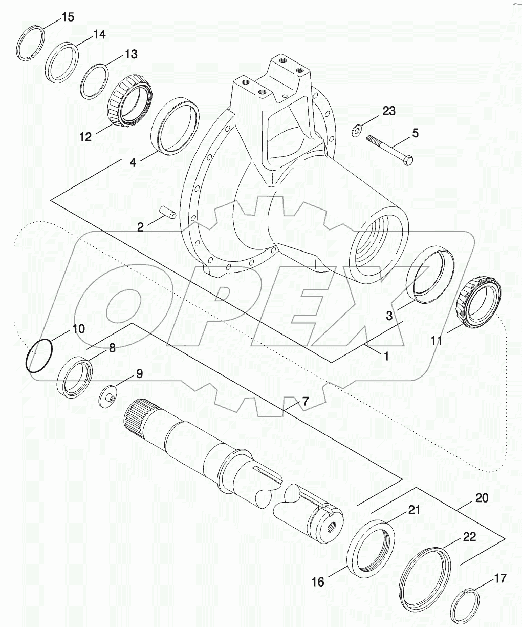 REAR AXLE - 4 X 120 INCH