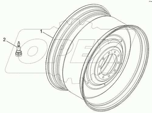 SOLID STEEL REAR WHEELS