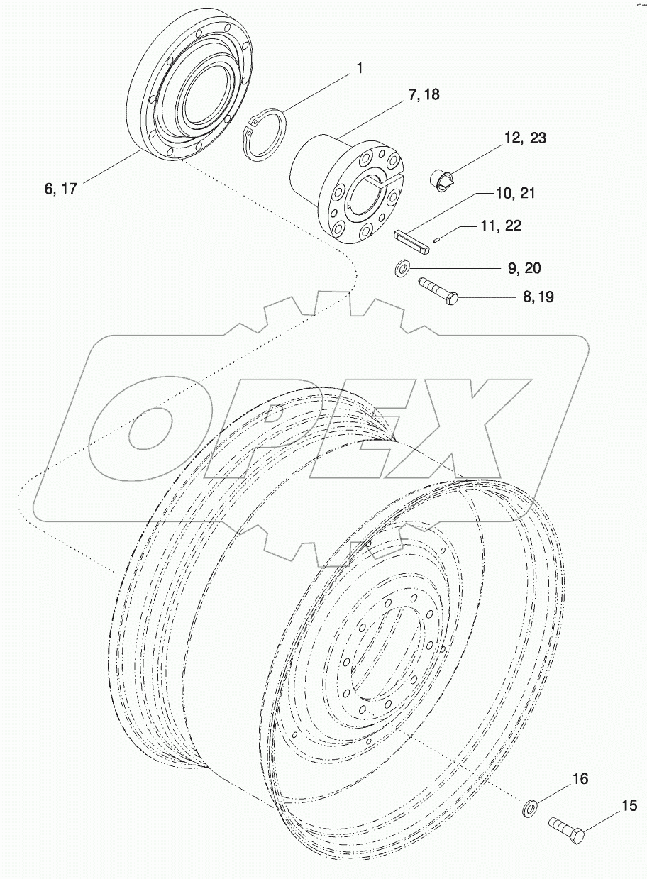 HUB ASSEMBLY - REAR WHEEL
