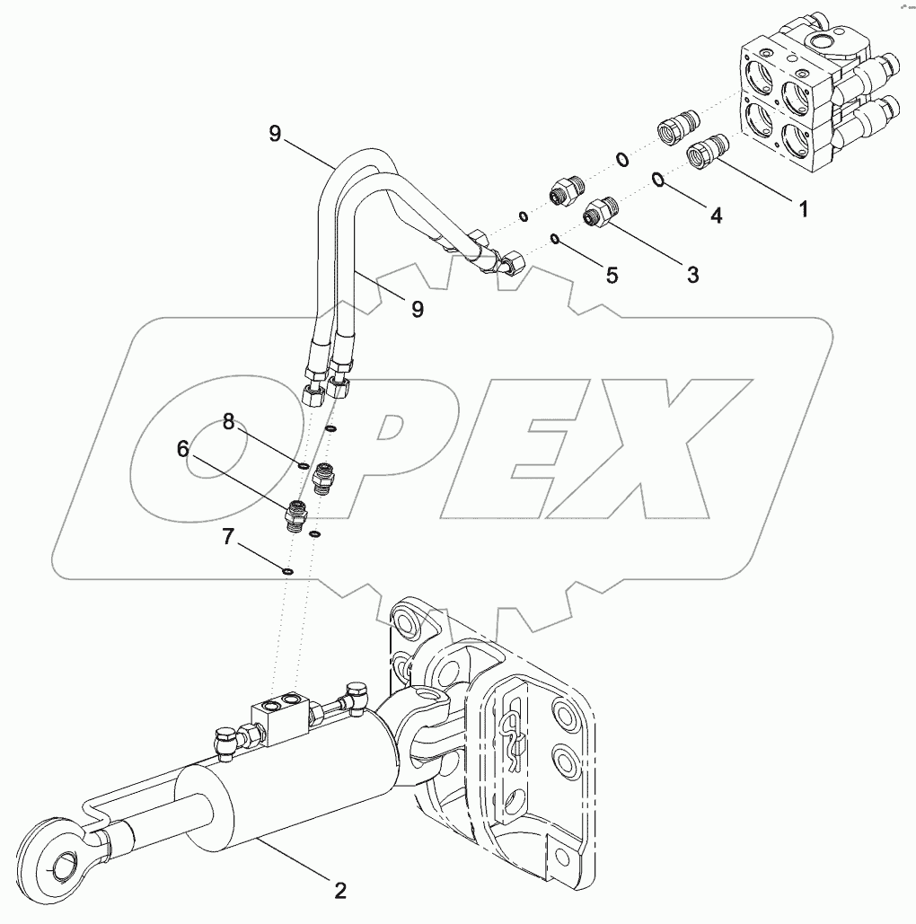 HYDRAULIC TOP LINK - HITCH, LONG ARMS