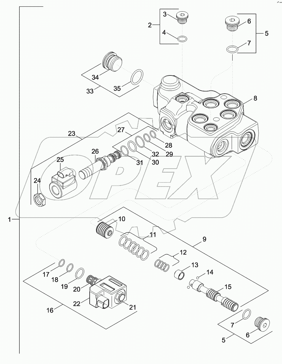 PTO AND DIFFERENTIAL LOCK VALVE ASSEMBLY