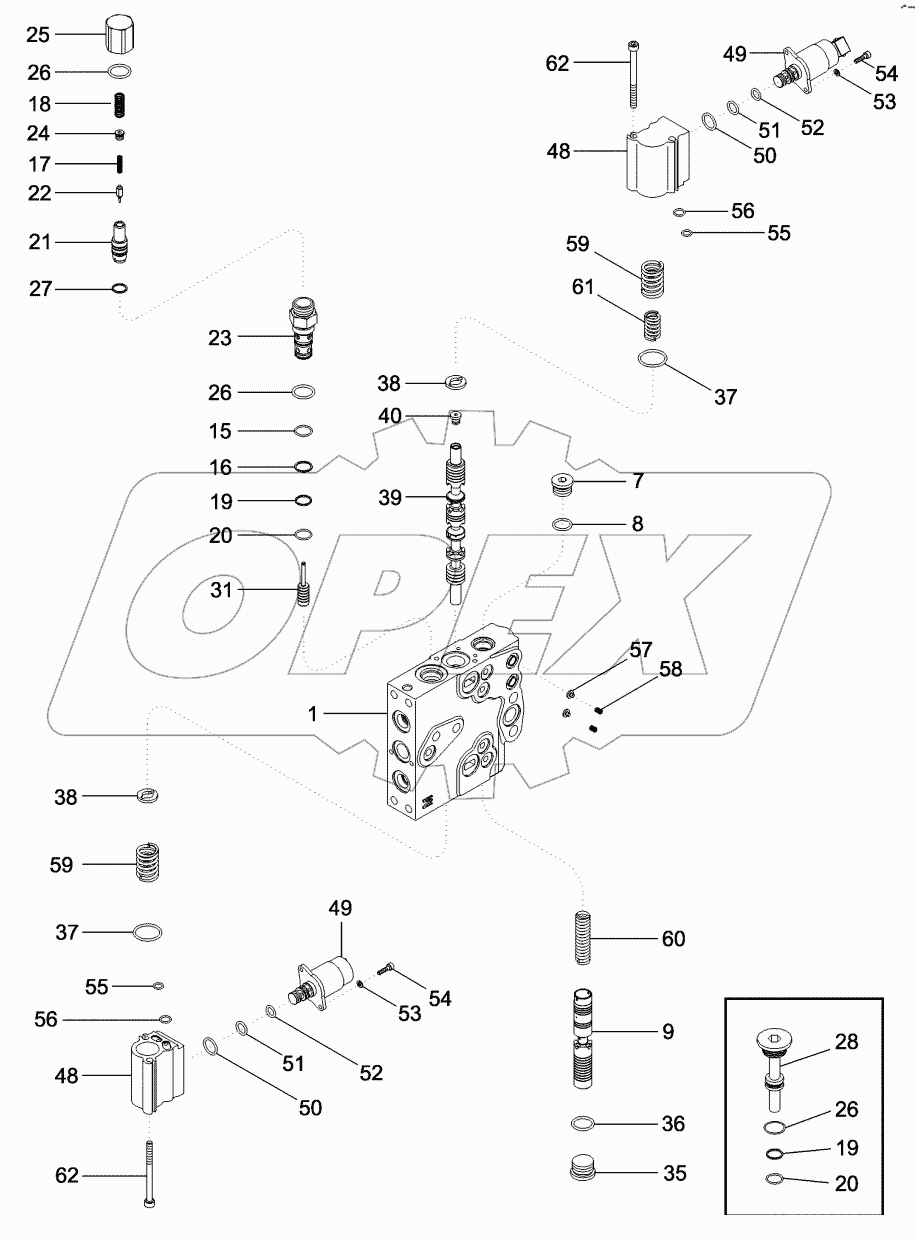 REMOTE HYDRAULIC CONTROL VALVE, ASN AJB363596