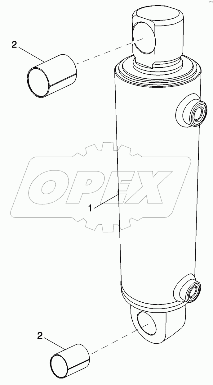 CYLINDER ASSEMBLY - HITCH (95 MM)