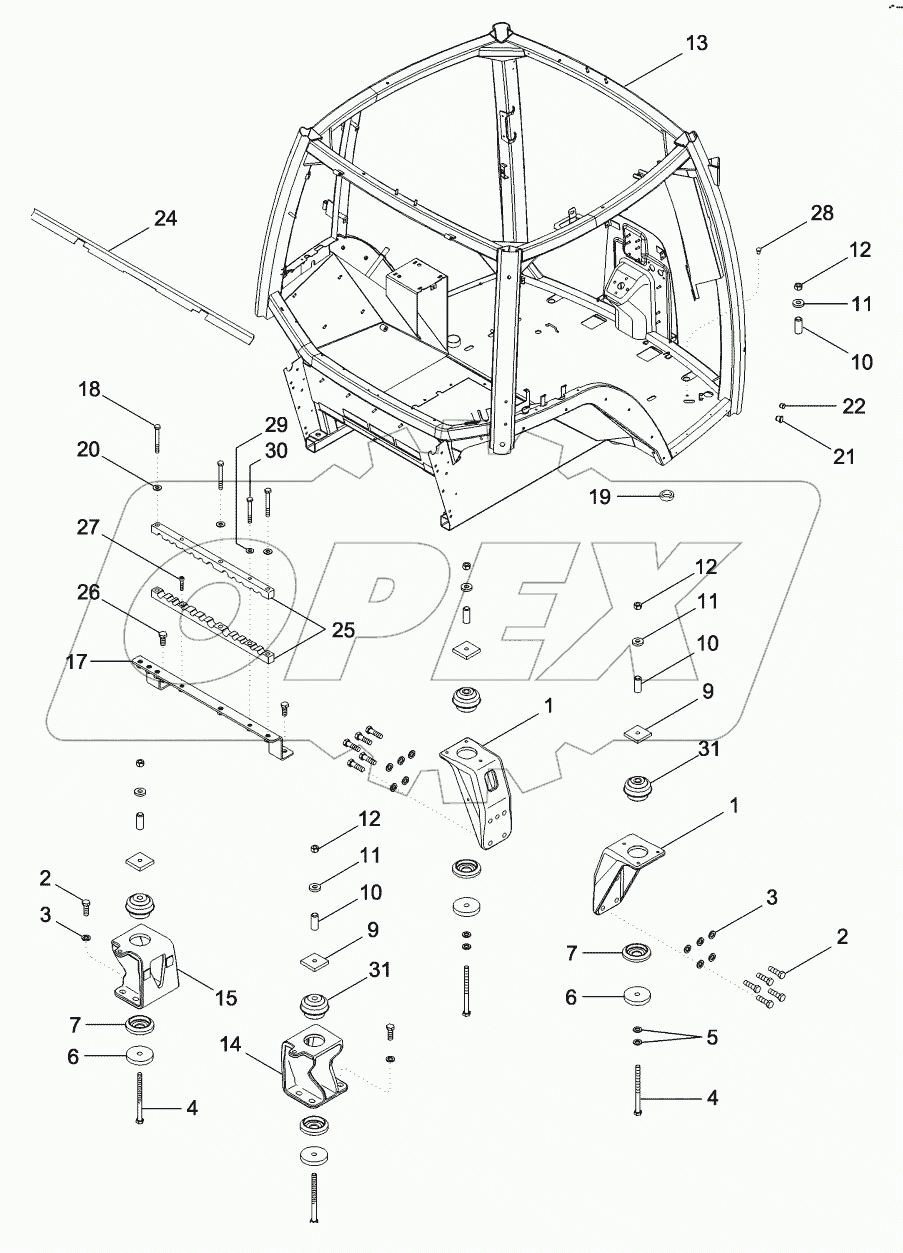 CAB - MOUNTING AND FRAME
