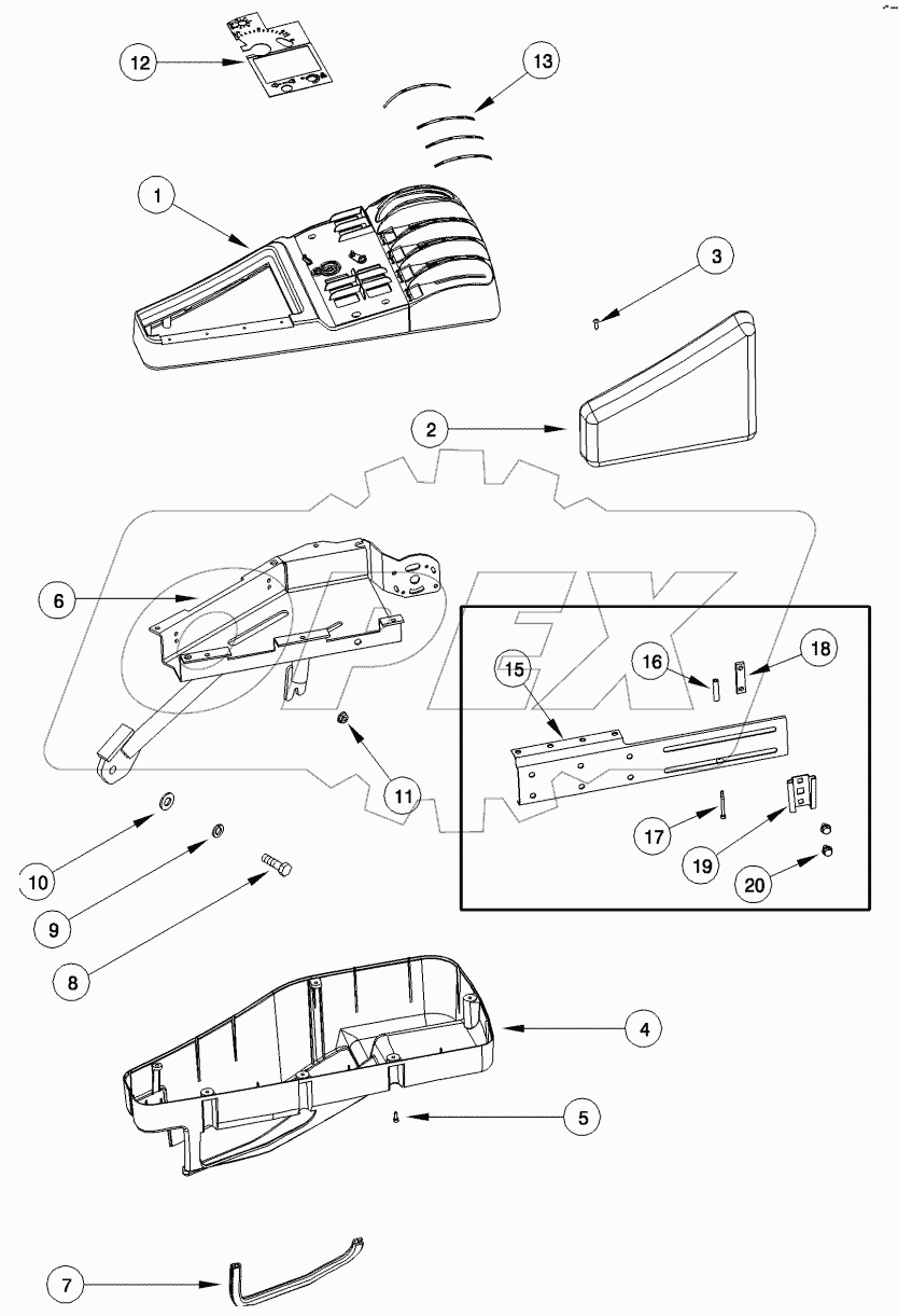 CONSOLE, RIGHT HAND, STANDARD CAB