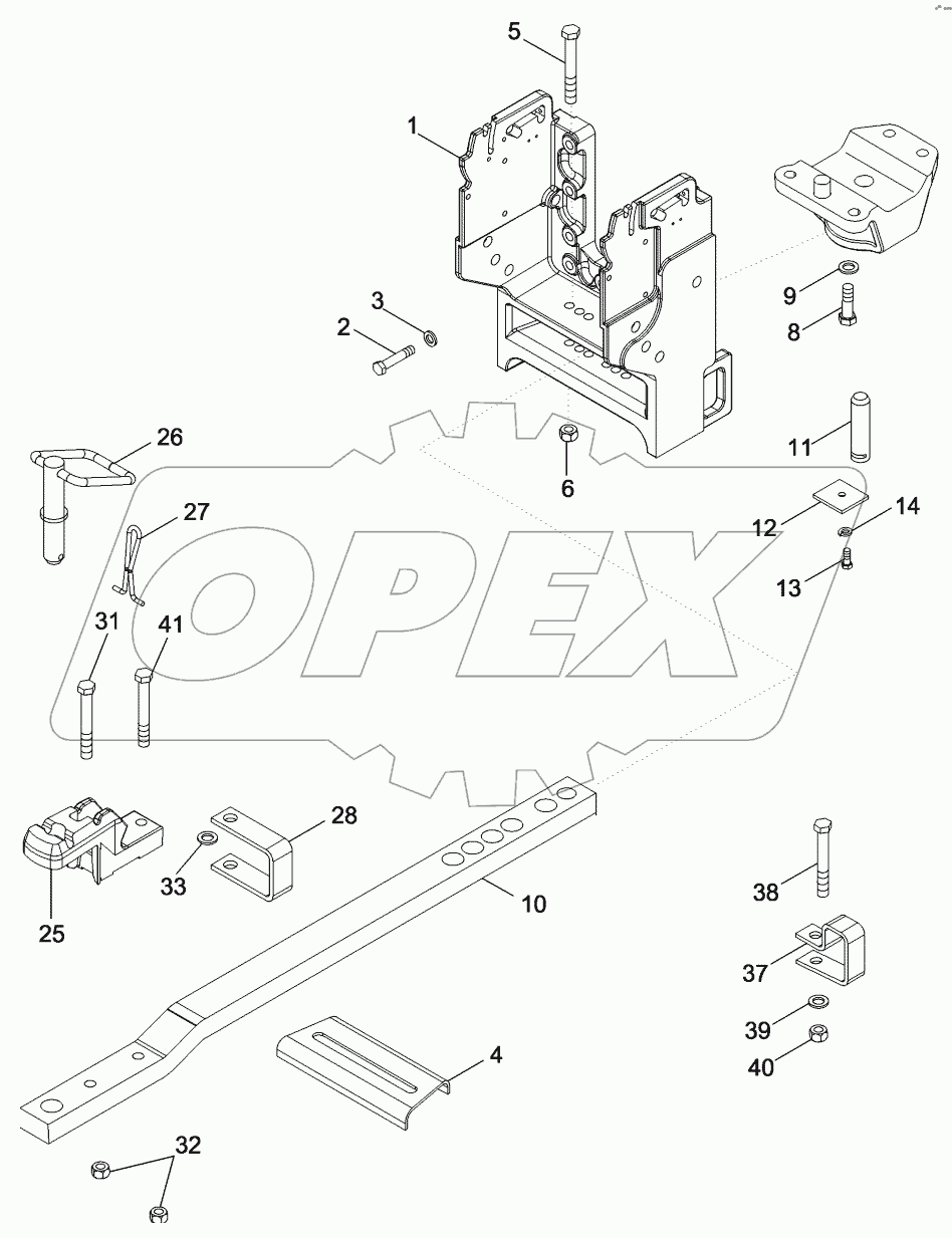 DRAWBAR AND HAMMERSTRAP - STANDARD