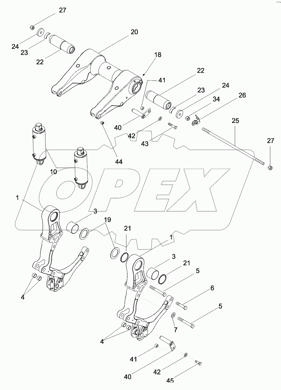 HITCH - SUPPORTS AND ROCKSHAFT