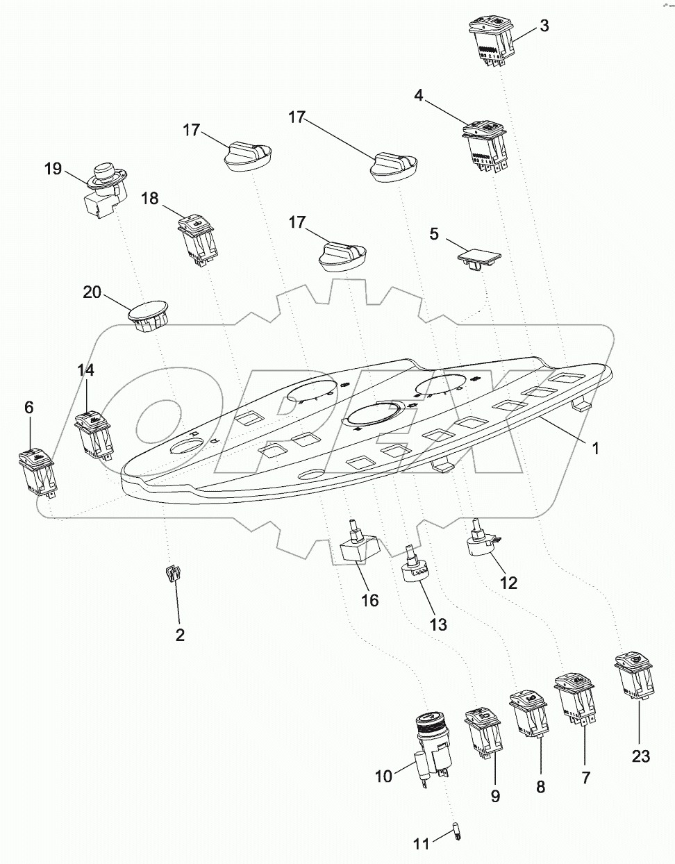 CONTROLS - RIGHT FENDER CONSOLE, WITH ATC