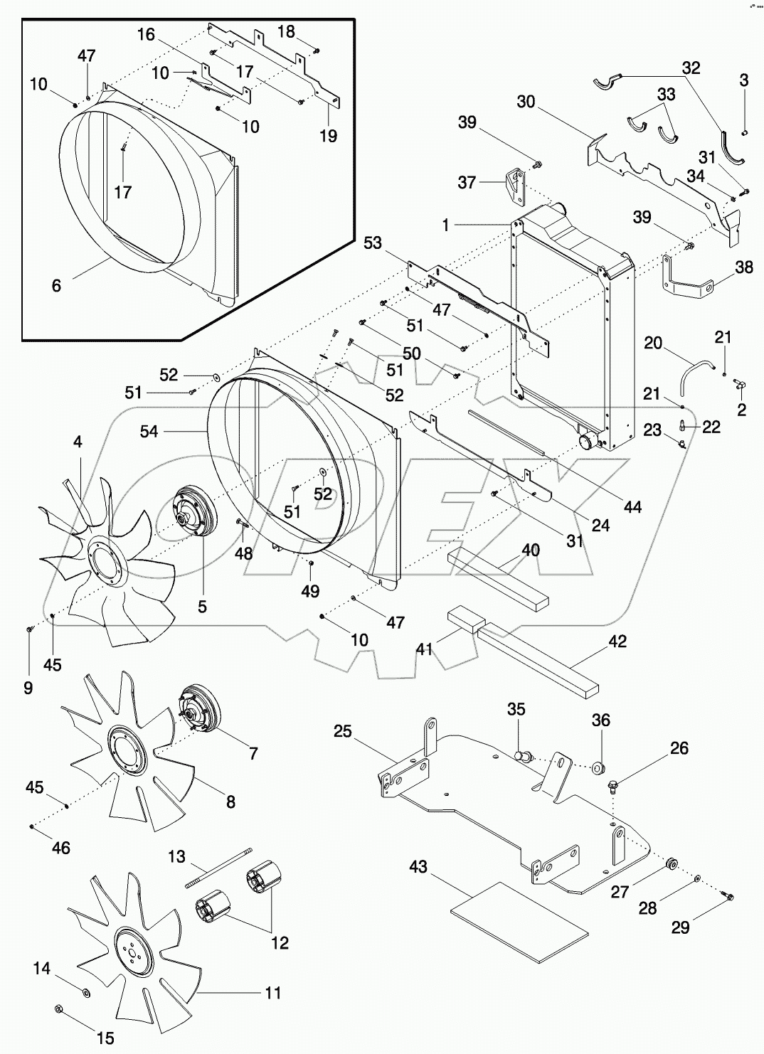RADIATOR AND FAN SHROUD