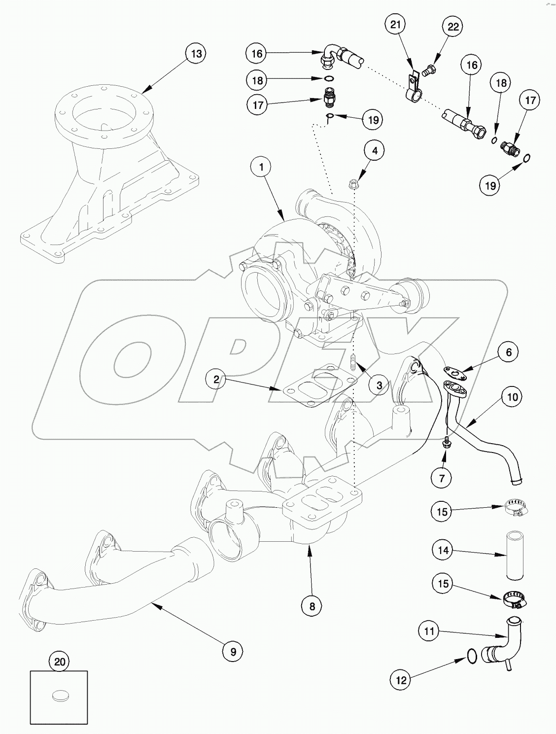 TURBOCHARGER SYSTEM, MX255 AND MX285