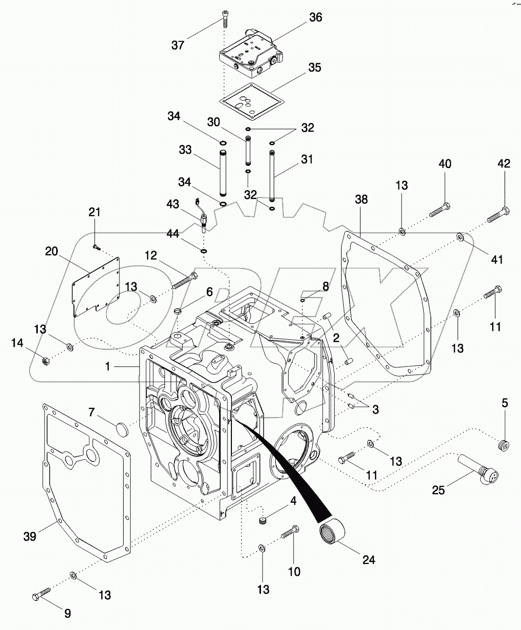 RANGE TRANSMISSION - HOUSING, TRANSMISSION BSN AJB0355338