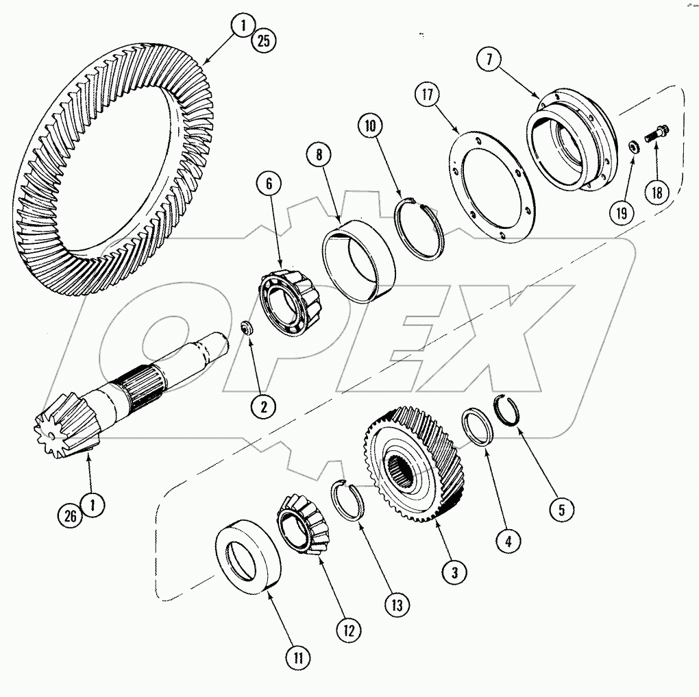 TRANSMISSION - PINION SHAFT AND GEARS