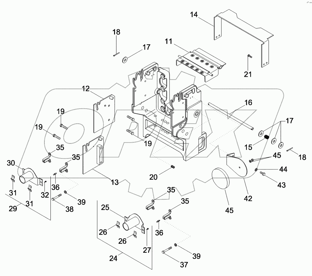 POWER TAKE OFF ASSEMBLY - SHIELDS