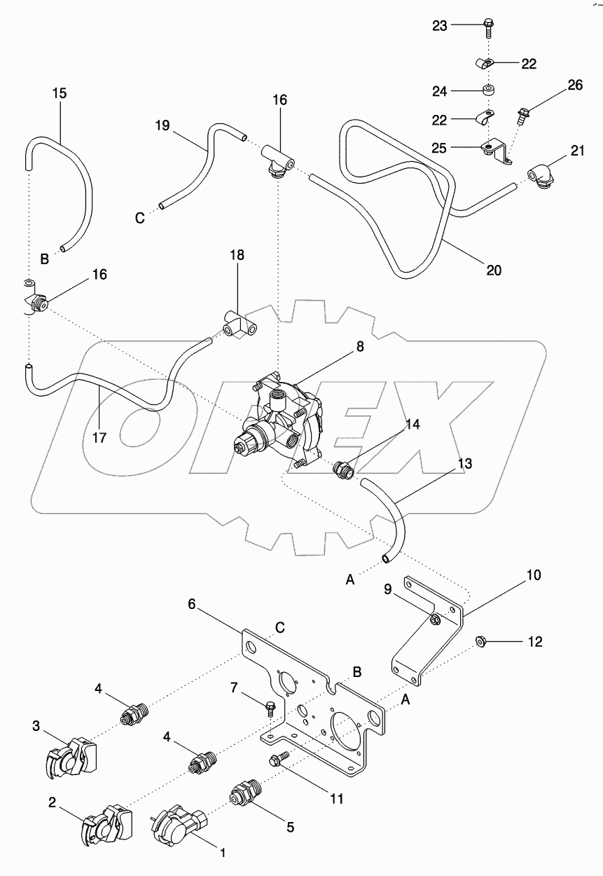 TRAILER BRAKES - PNEUMATIC, COUPLERS, EXCEPT ITALY