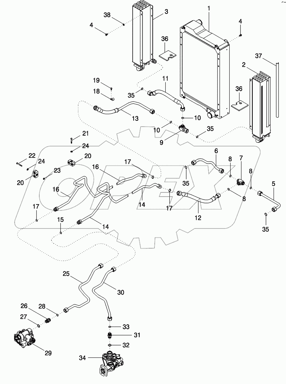 HYDRAULIC SYSTEM - OIL COOLER