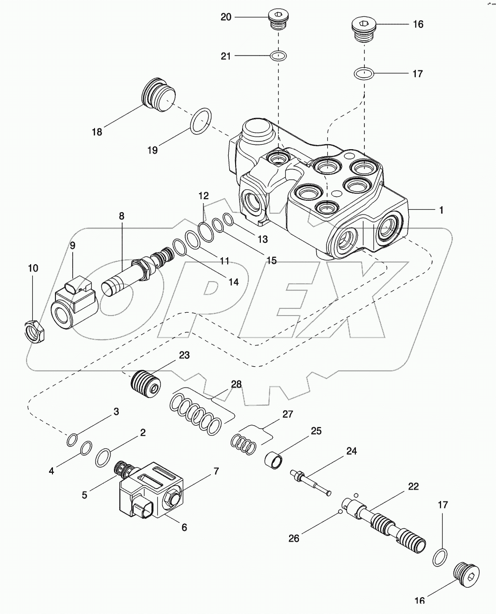 PTO AND DIFFERENTIAL LOCK VALVE ASSEMBLY
