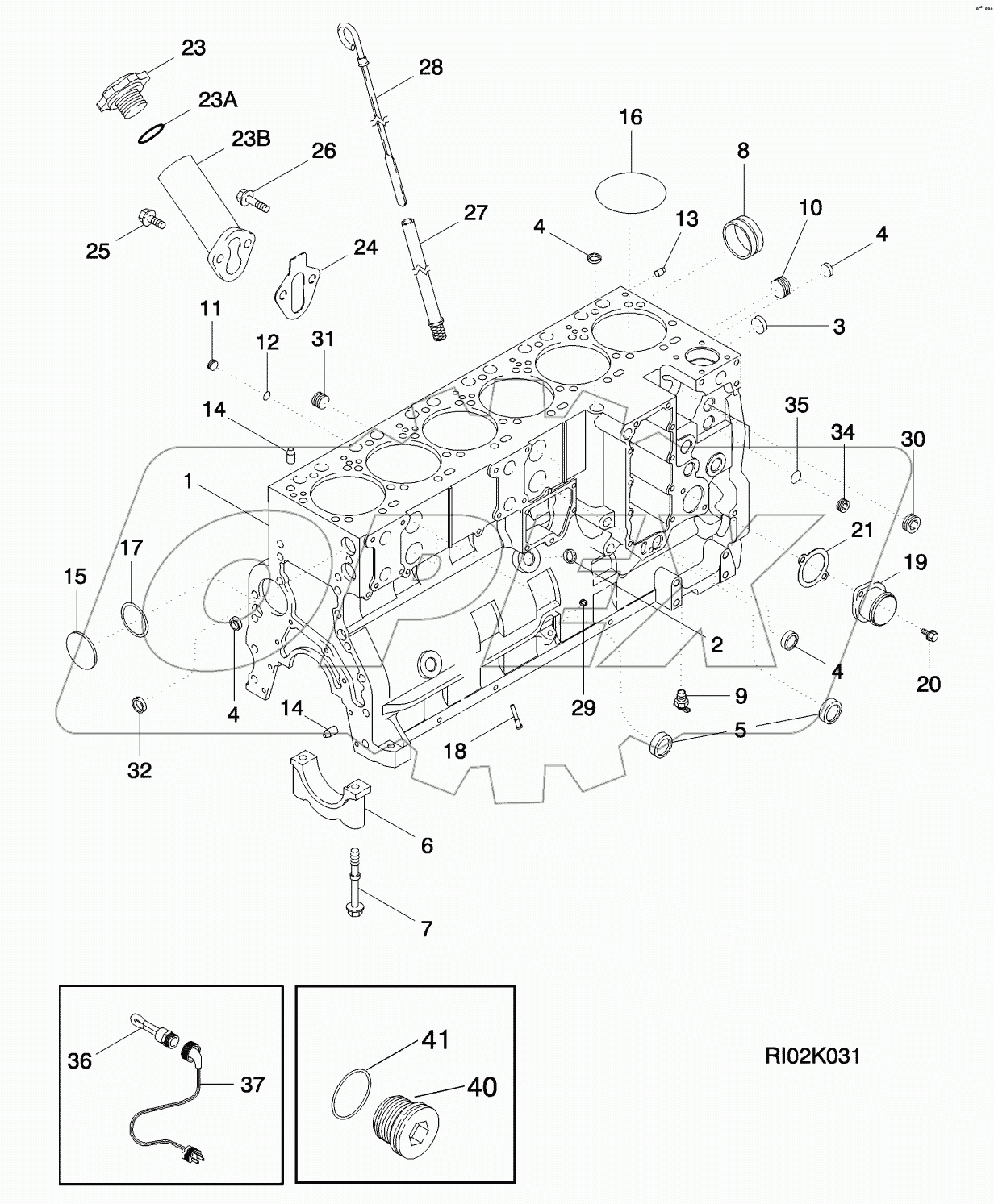 CYLINDER BLOCK, MX255 AND MX285