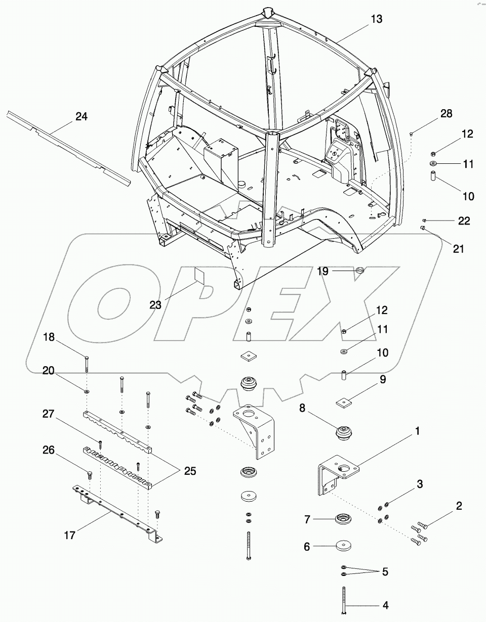 CAB - MOUNTING AND FRAME, ASN AJB0355923