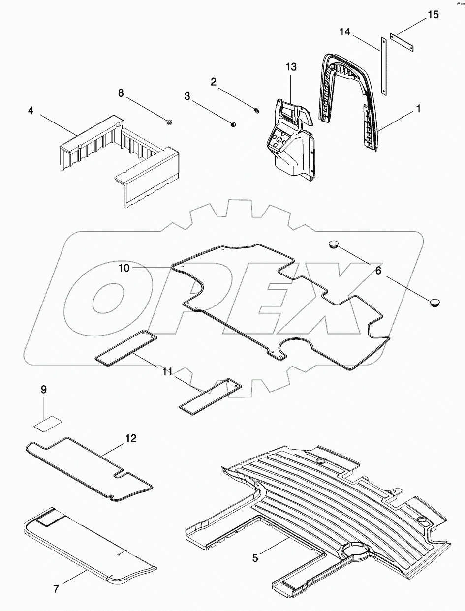 CAB - FLOOR MAT AND INSULATION