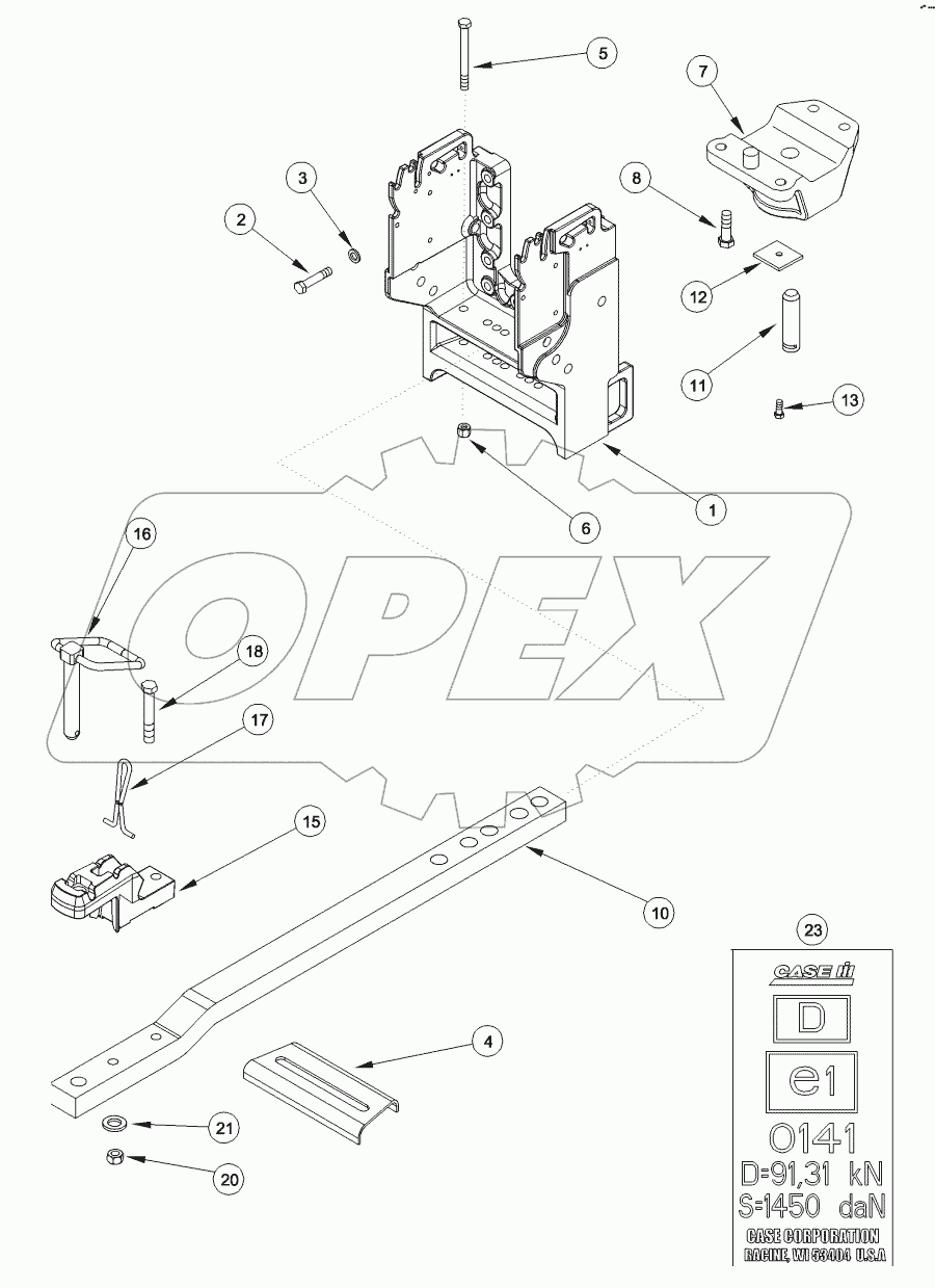 DRAWBAR AND HAMMERSTRAP