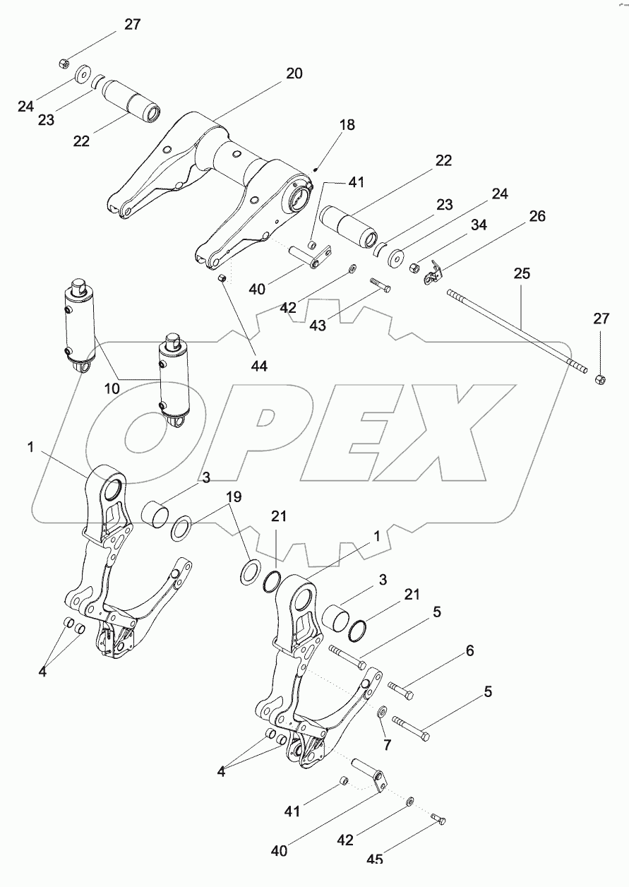 HITCH - SUPPORTS AND ROCKSHAFT