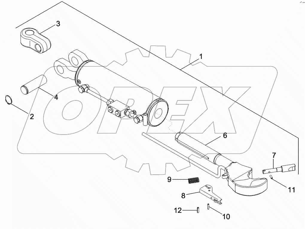 CYLINDER ASSEMBLY - HYDRAULIC TOP LINK - HITCH
