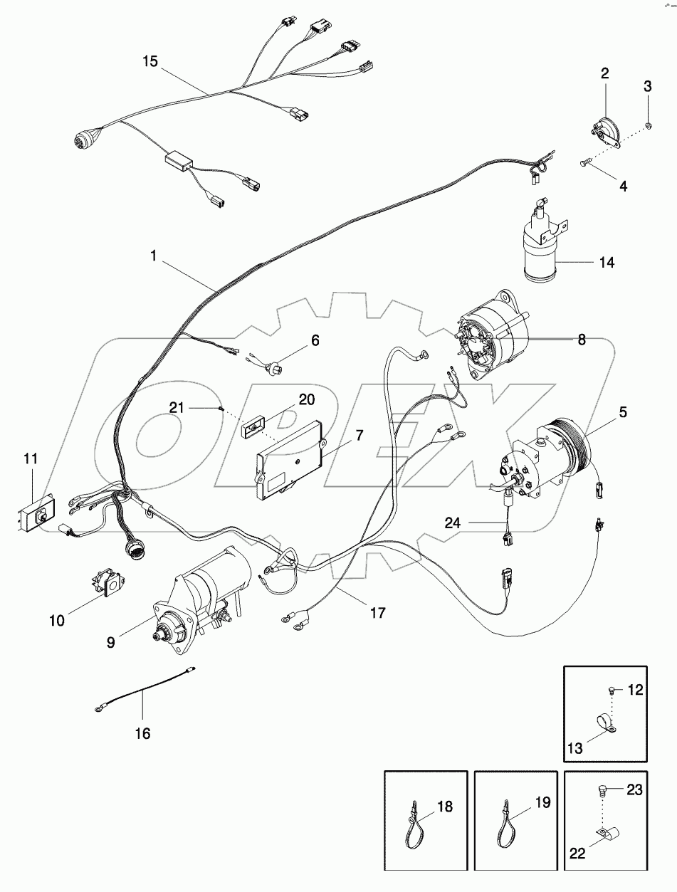 HARNESS - ENGINE, MX255 AND MX285