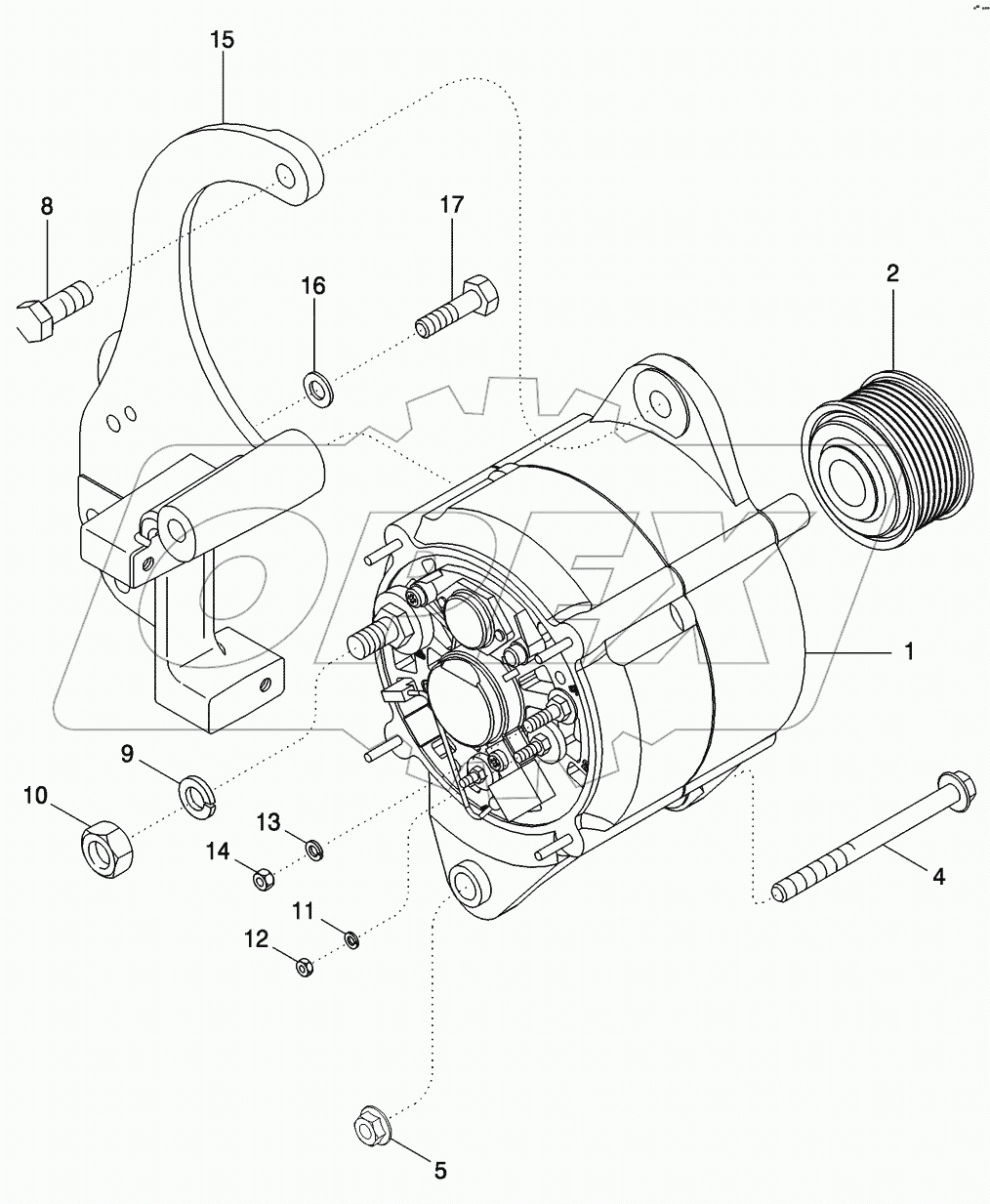 ALTERNATOR - MOUNTING, BSN JAZ135316