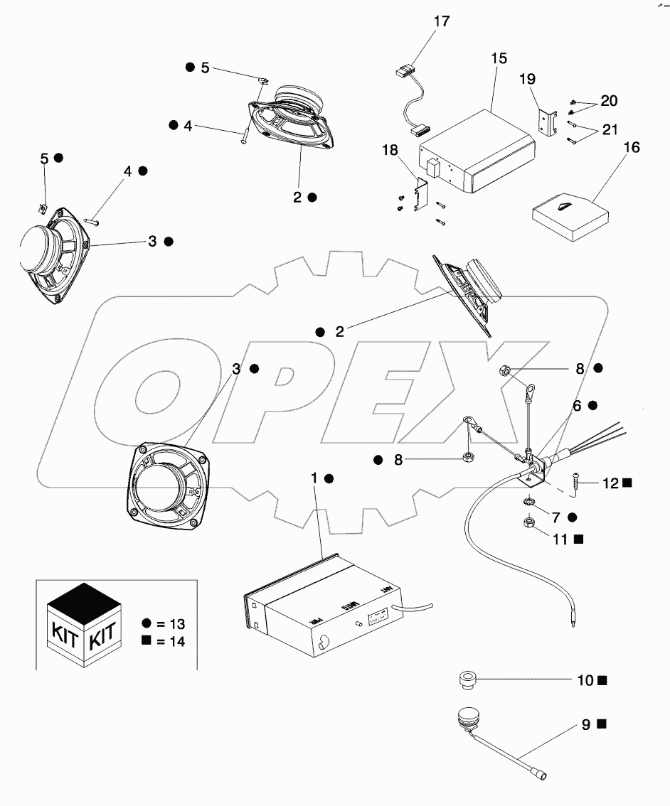 RADIOS, SPEAKERS AND ANTENNAS