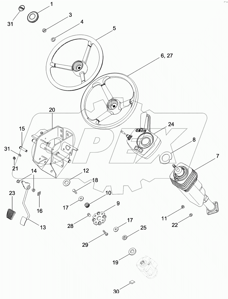 STEERING WHEEL AND COLUMN
