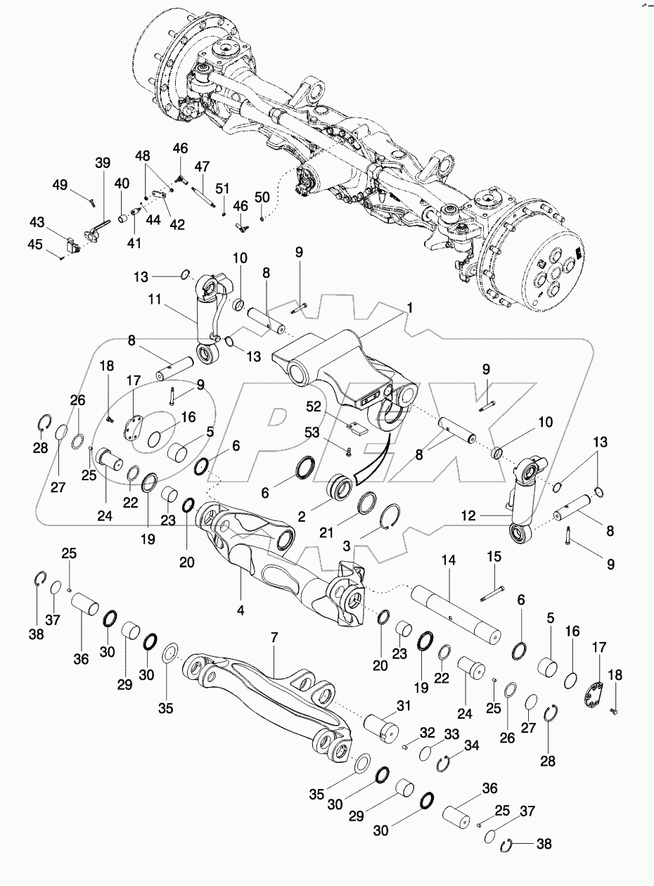 FRONT AXLE - SUSPENSION, SUSPENDED MFD