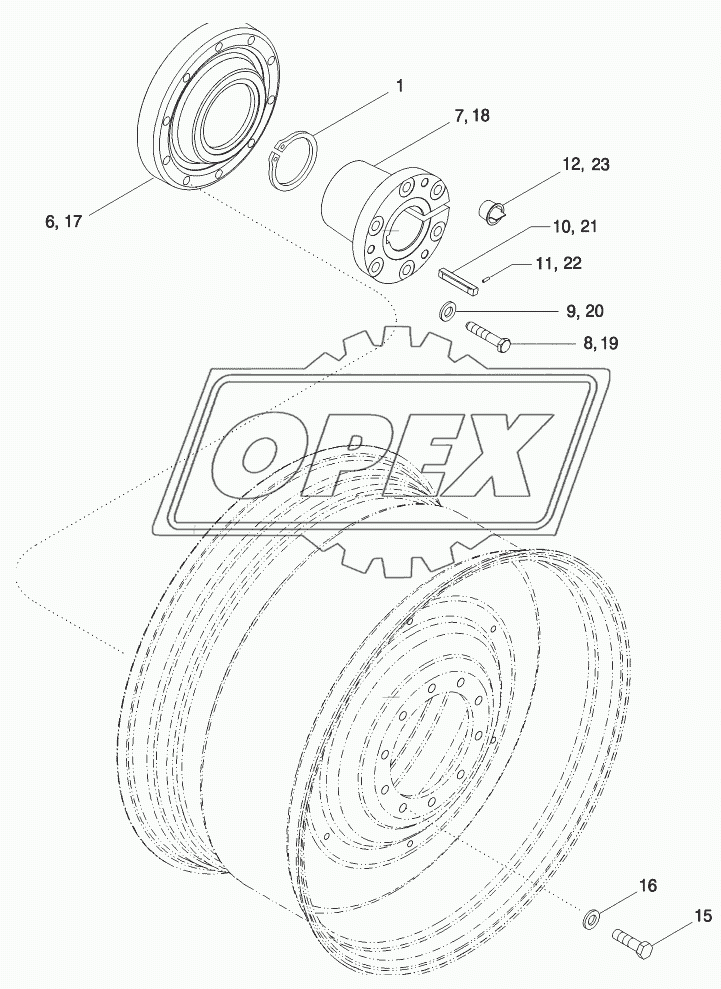 HUB ASSEMBLY - REAR WHEEL