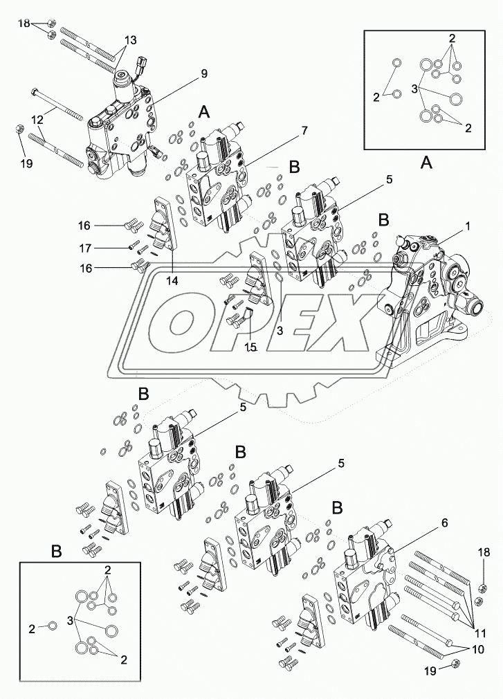 REMOTE HYDRAULIC VALVE STACK, ASN AJB363596