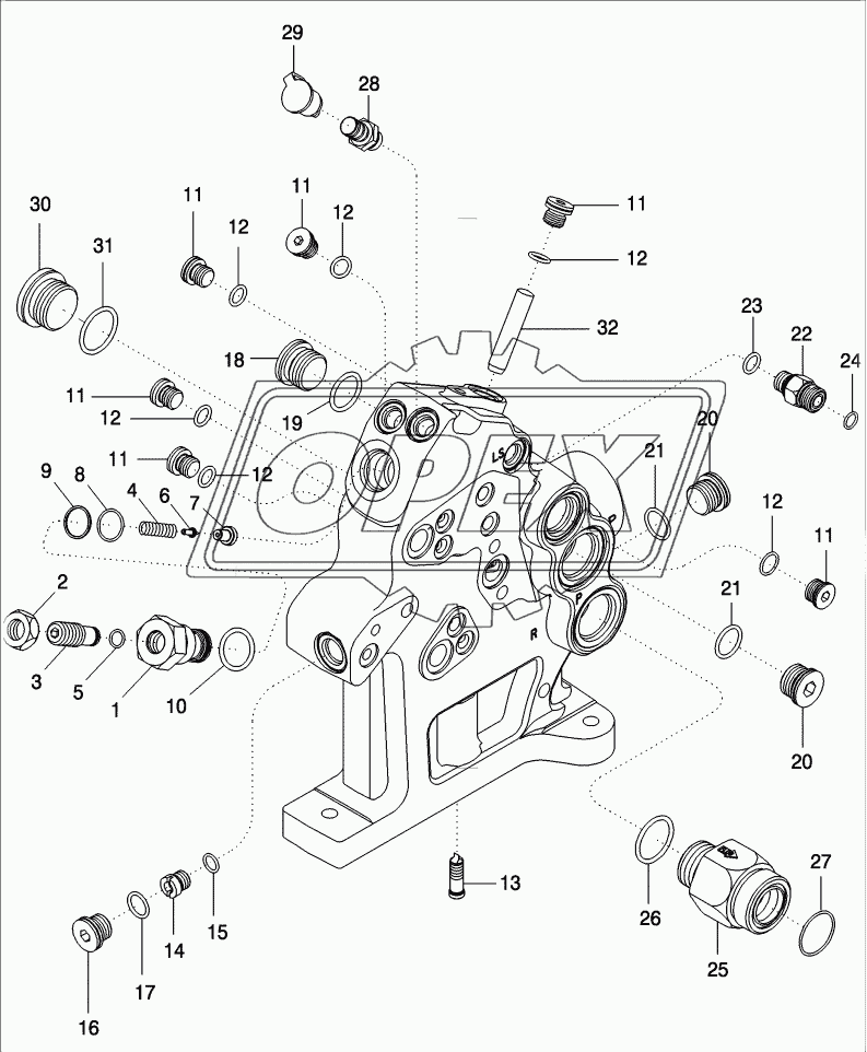 MANIFOLD VALVE ASSEMBLY, WITH TWINFLOW HYDRAULICS
