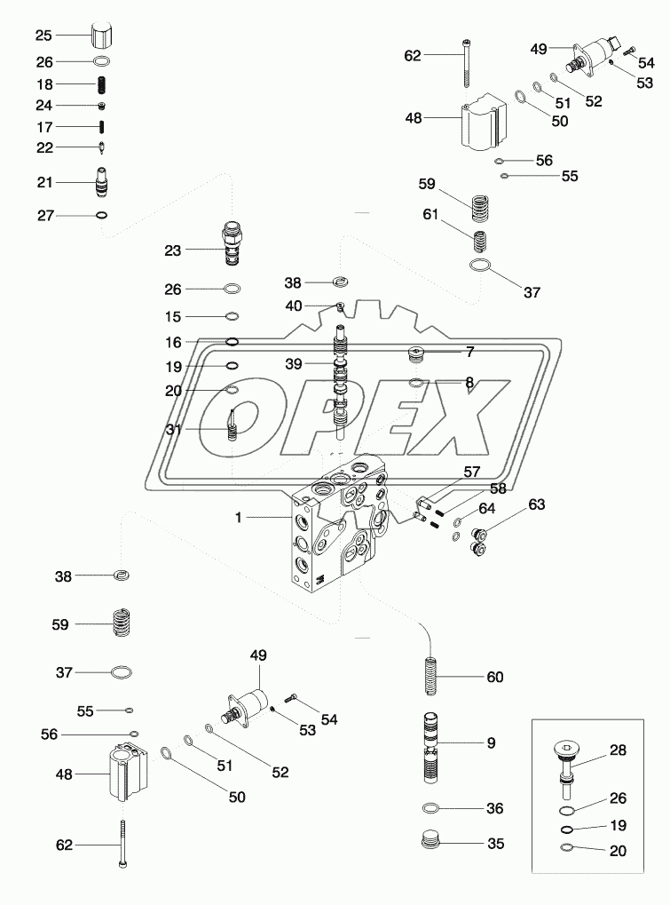 REMOTE HYDRAULIC CONTROL VALVE, ASN AJB363596