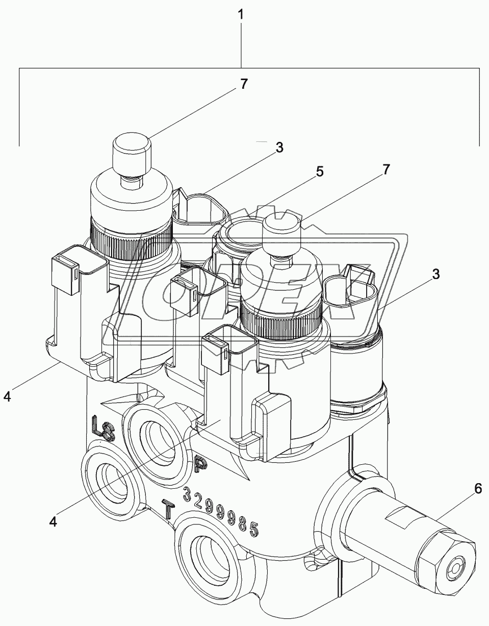 VALVE ASSY - SUSPENDED MFD AXLE, ASN Z7RZ05179