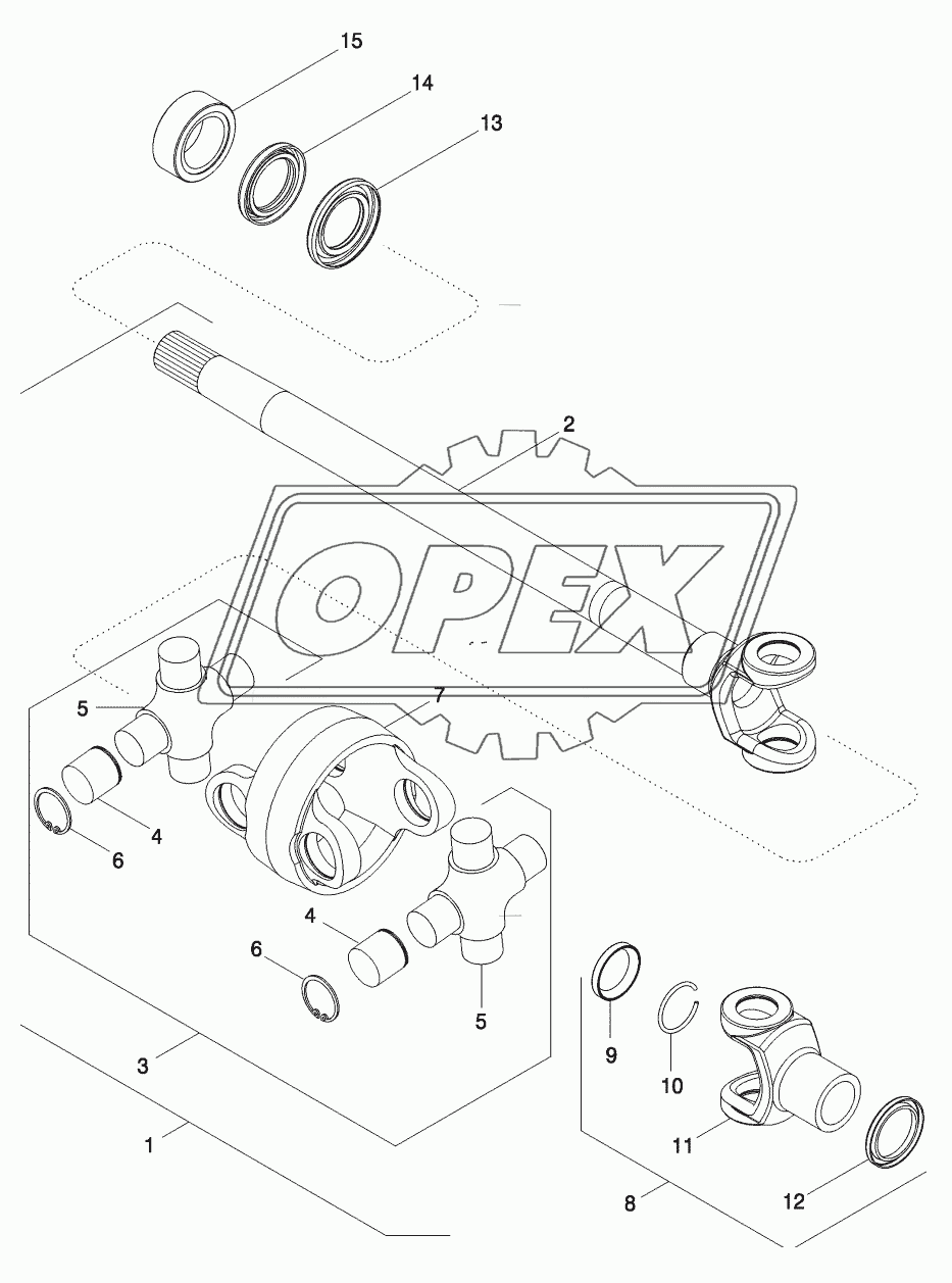 FRONT AXLE DRIVE SHAFT - MFD, WITHOUT DIFFERENTIAL LOCK