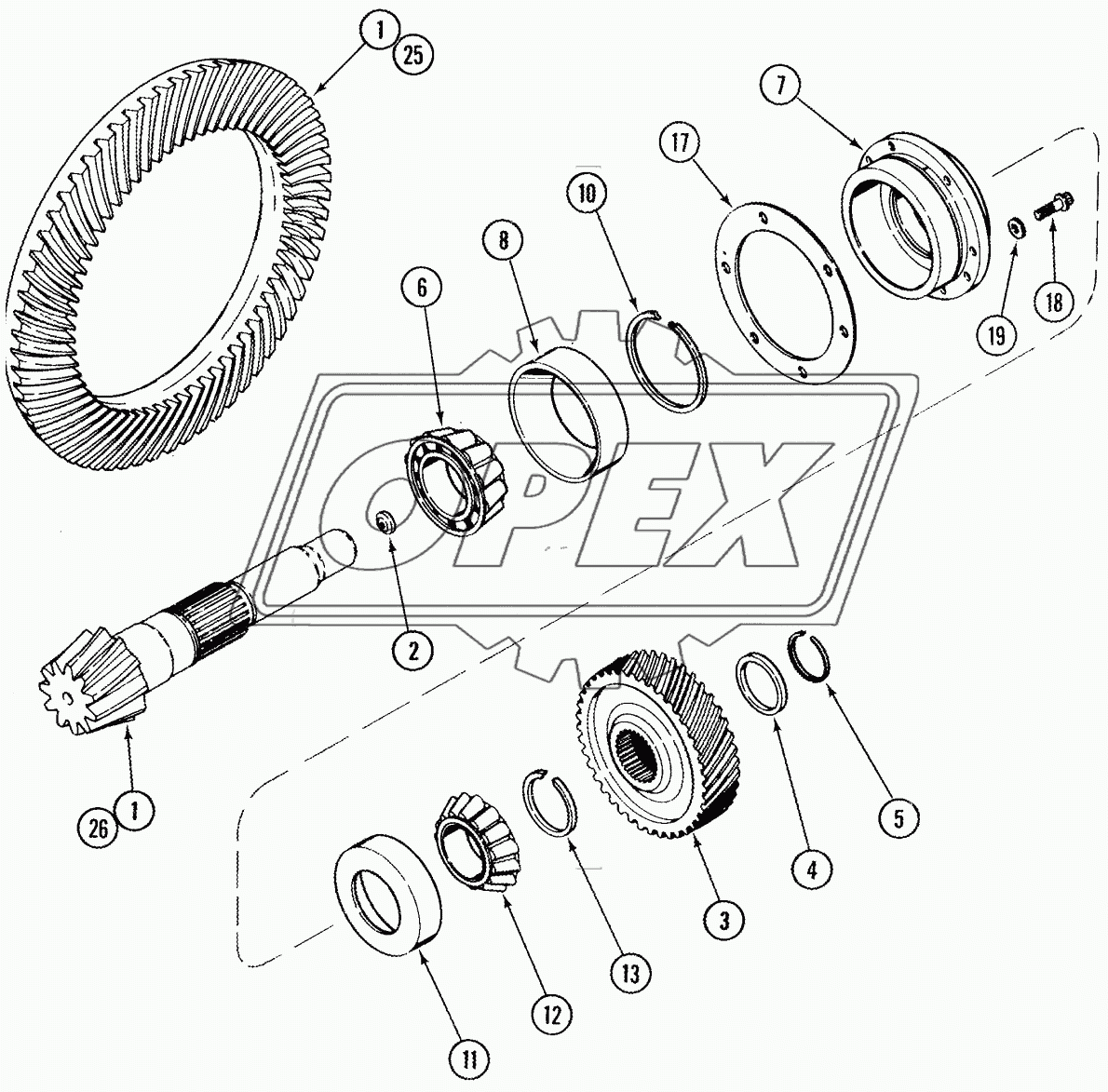 TRANSMISSION - PINION SHAFT AND GEARS