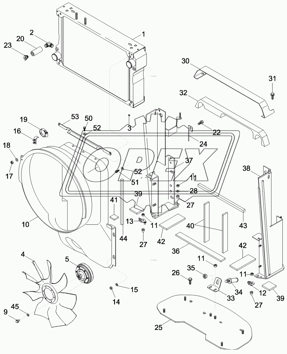 RADIATOR AND FAN SHROUD