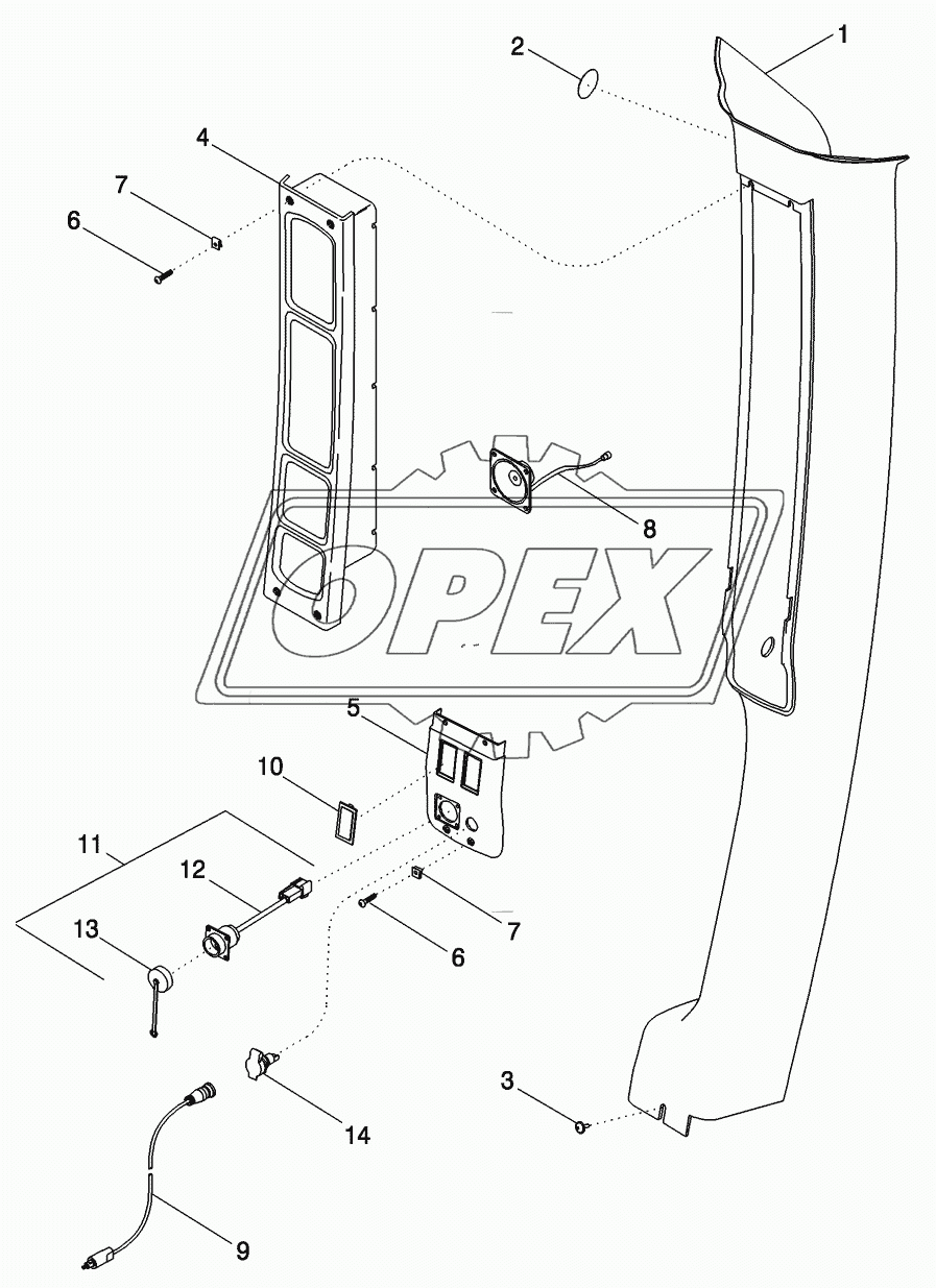 A-POST COVER - INSTRUMENT CLUSTER