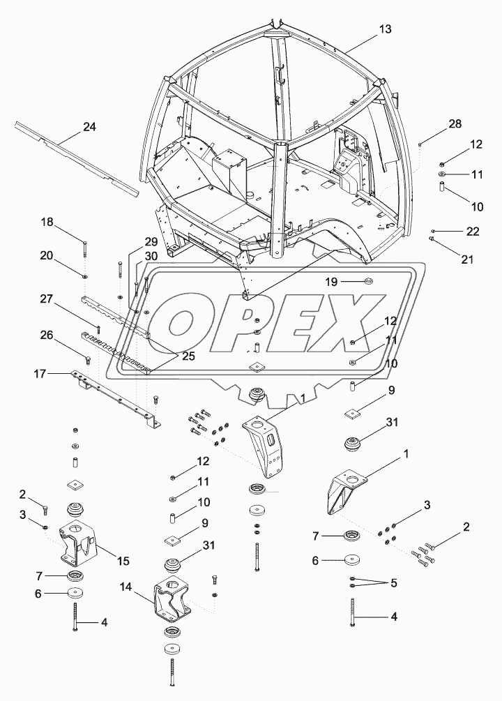 CAB - MOUNTING AND FRAME