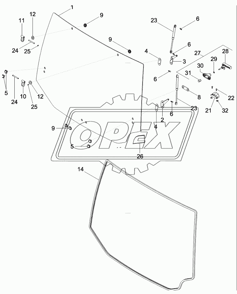 CAB - REAR WINDOW