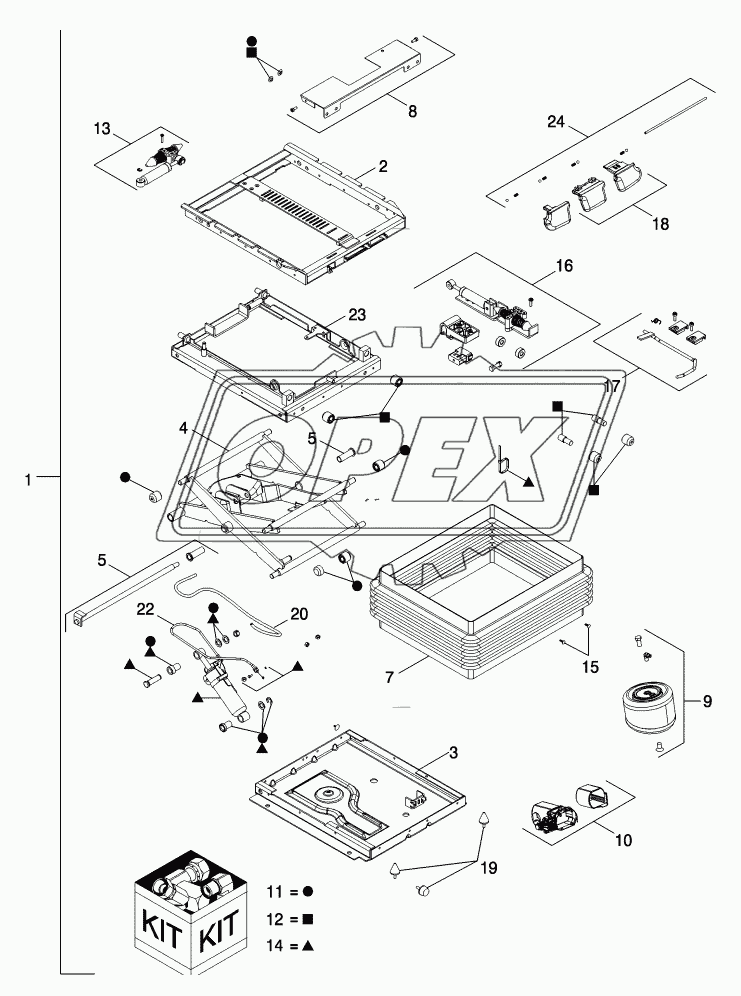 SUSPENSION ASSEMBLY - SEAT