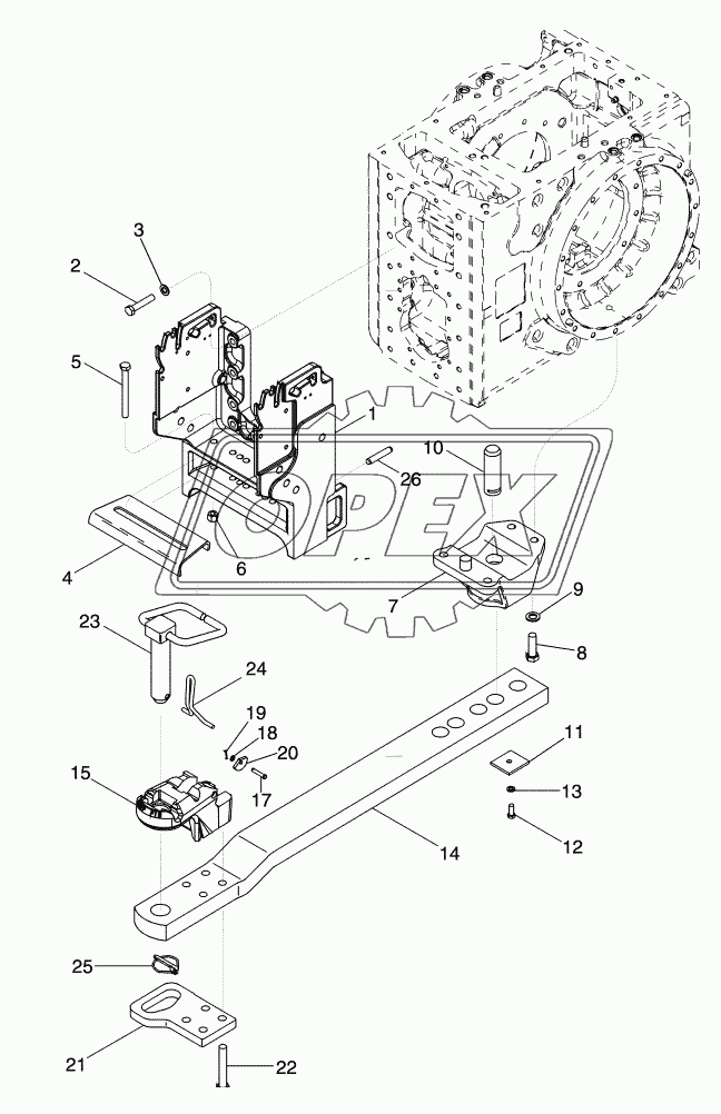 DRAWBAR AND HAMMERSTRAP - HIGH CAPACITY, CAT 1V