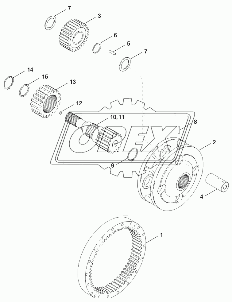 REAR AXLE - PLANETARY, MX305 AND MAGNUM 305